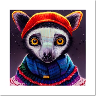 Funny lemur Posters and Art